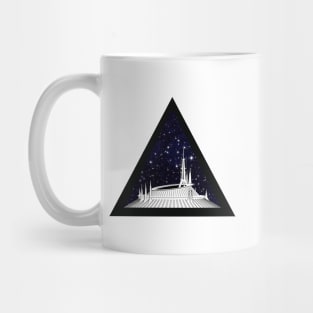 Space Mountain Geometric Border Mug